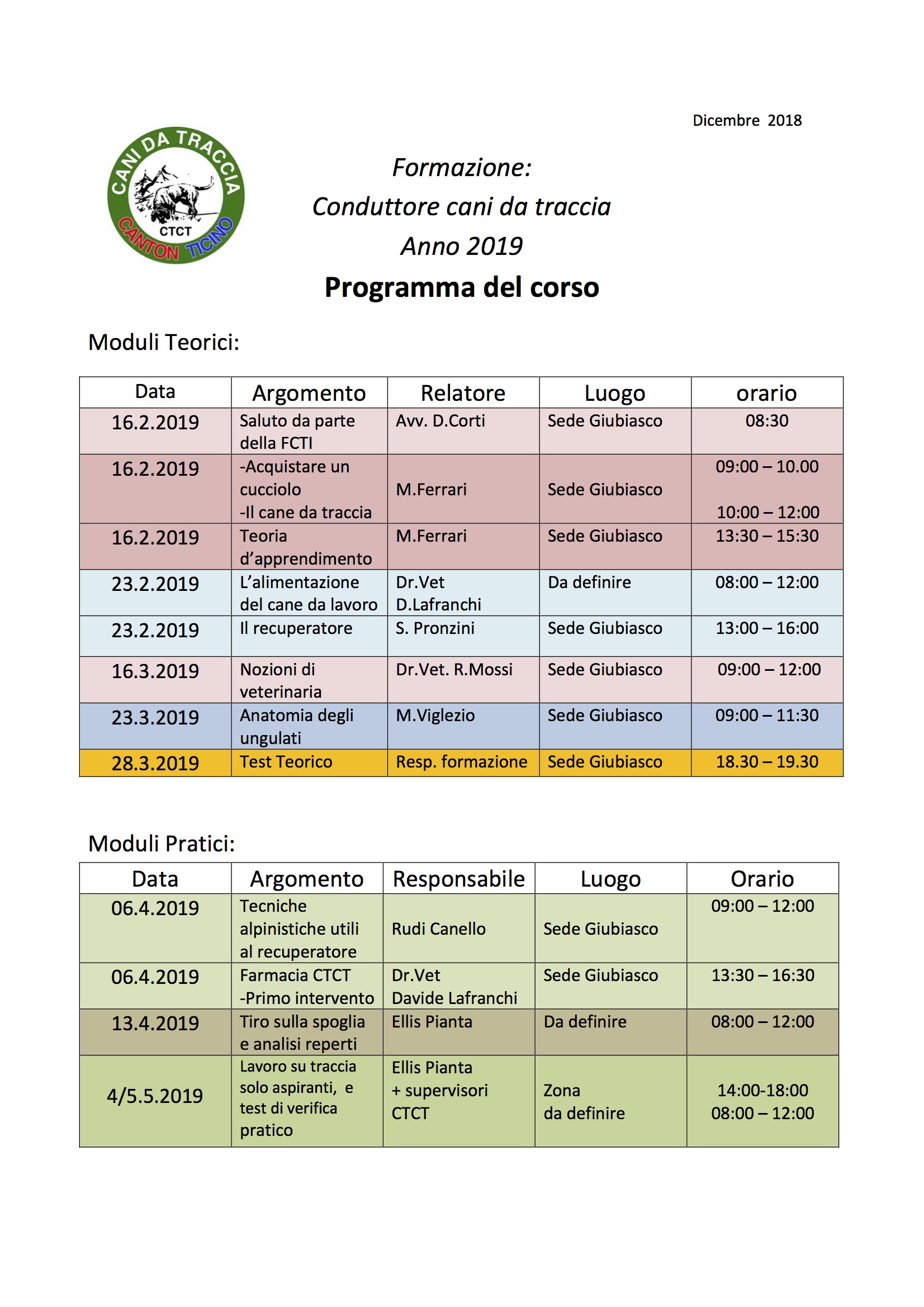 Corso aspiranti conduttori
